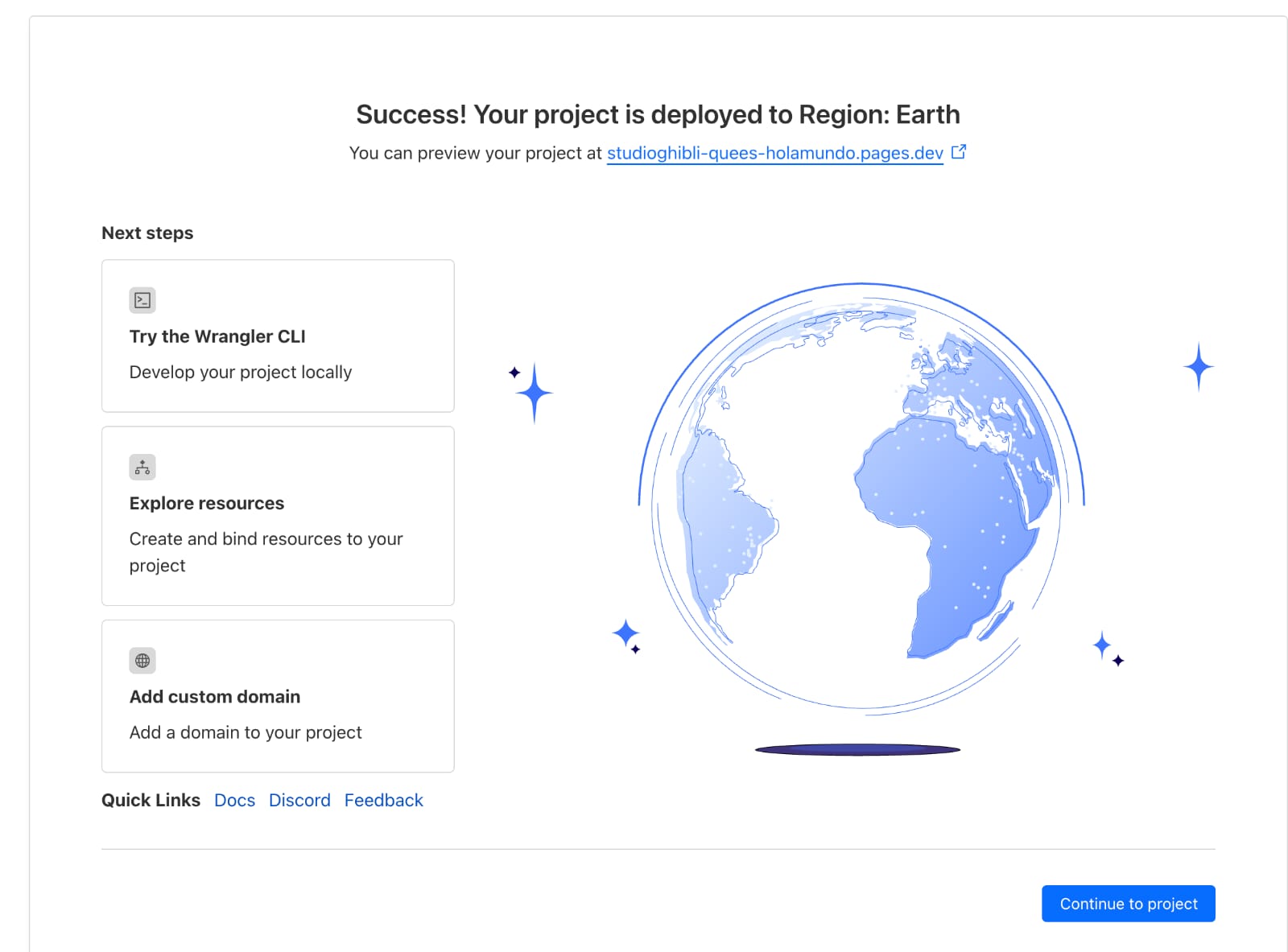 interfaz Cloudflare Pages